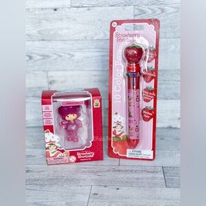 Strawberry Shortcake pen and Raspberry Tart Rare Figure